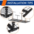 thumbnail image 6 of 3 x 8FT Overhead Garage Storage Rack, Adjustable Ceiling Storage Racks, Garage Shelving Heavy Duty Storage Organizer System, 600lbs Weight Capacity (Black), 6 of 8
