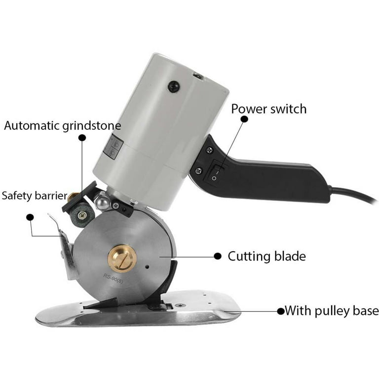 Electric Portable Low-Noise Lightweight Cloth Cutter Fabric Round Cutting Machine -90b, Size: 300