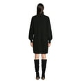 thumbnail image 5 of Time and Tru Women's Ribbed Knit Turtleneck Dress, Sizes S-XXXL, 5 of 7