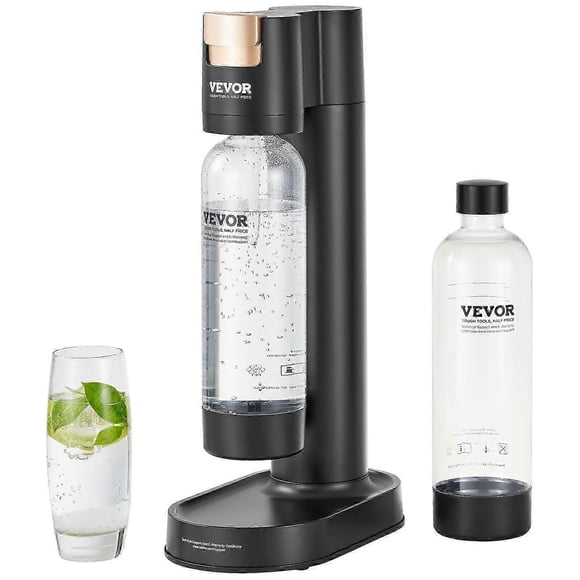 Sparkling Water Maker, Soda Maker Machine for Home Carbonating, Seltzer Water Starter Kit with 2 BPA-free 1L PET Bottles