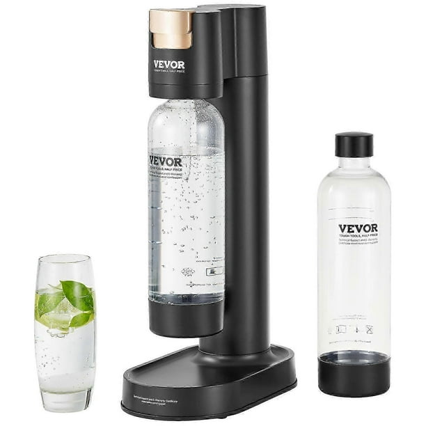Sparkling Water Maker, Soda Maker Machine for Home Carbonating, Seltzer Water Starter Kit with 2 BPA-free 1L PET Bottles