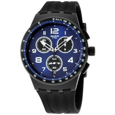 Swatch Originals Nitespeed Blue Dial Silicone Strap Men's Watch SUSB402