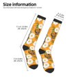 thumbnail image 2 of Fotbe White Floral and Butterflies Calcetas Divertidas Estampadas para Hombre y Mujer, Calcetas de Algodón hasta la Rodilla para Caminar, Correr, Enfermería y Embarazo, 2 of 6