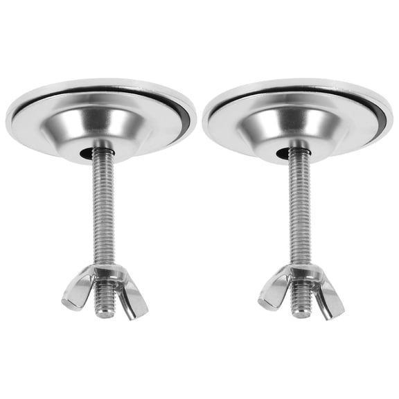 Kitchen Sink Hole Cover Decorative Wash Basin Plug Metal Covers Silver 2 Pieces