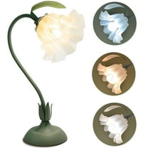 Flower Table Lamp, LED Reading Light Bedside Vintage Flower Night Light, 3 Colors Modes Kawaii Bedside Lamps Decor, Living Room Bedroom Room Lighting Table Lamps Home Decoration,UL