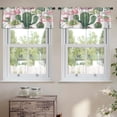 thumbnail image 2 of LALILO Kitchen Curtain Valance Winter Landscape With Snow Rod Pocket Window Curtain 52"x 18" Set of 2, 2 of 7