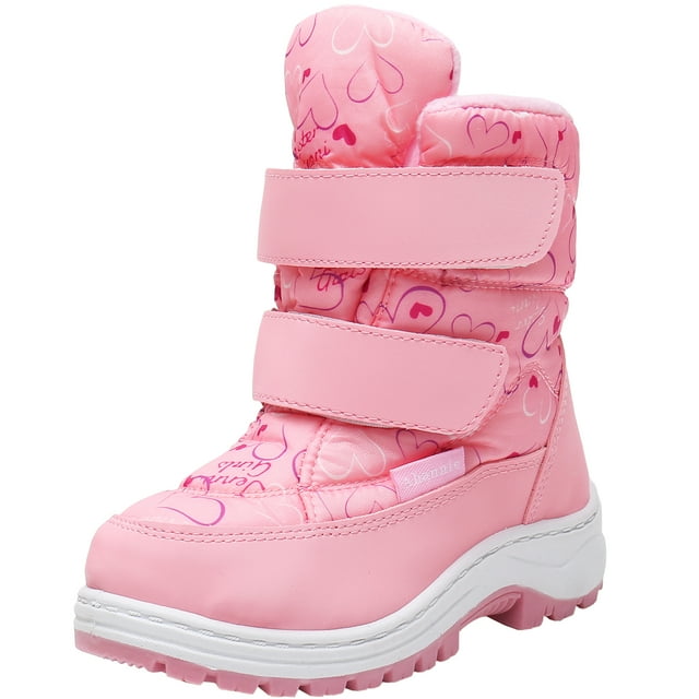 Ahannie Toddler Boys Girls Snow Boots,Kids Warm Insulated Winter