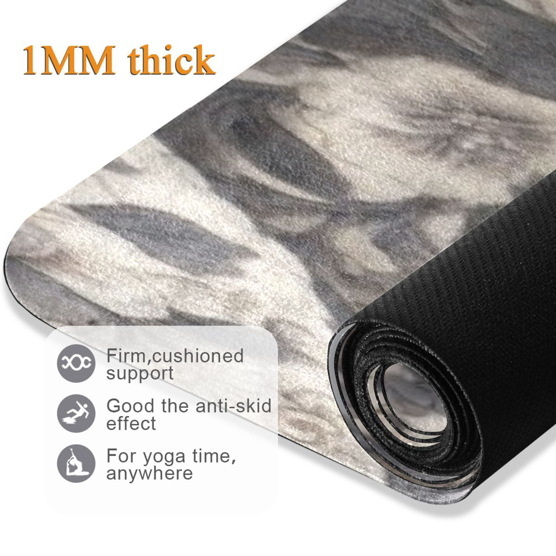 BZSMCE Yoga Mat Women Fitness Mat Floral Snake Pattern