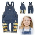 thumbnail image 2 of Bwdbhd Jeans for Girls Baby Little Girl Jeans Denim Pants Inside Straight Fit Denim Pants Trousers with Pocket Blue,12-18 Months, 2 of 4