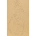 thumbnail image 2 of Gustav Klimt 11x14 Black Ornate Wood Framed Double Matted Museum Art Print Titled: Portrait of Eugenia (Rotten) Primavines (1912-1913), 2 of 5