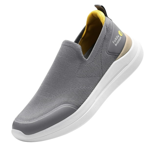 FitVille Men's Extra Wide Slipon Walking Shoes Casual Comfortable