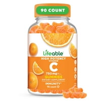 Lifeable Vitamin C High Potency Supplement, 750mg, 90 Gummies