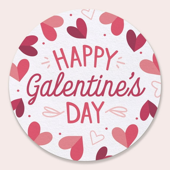 Big Dot of Happiness 25 Ct Happy Galentine’s Day Drink Coasters, 4-Inch Disposable Round Paper Coasters with Hearts for Valentine’s Day Party Supplies, Table Decor for Cocktail Drinks