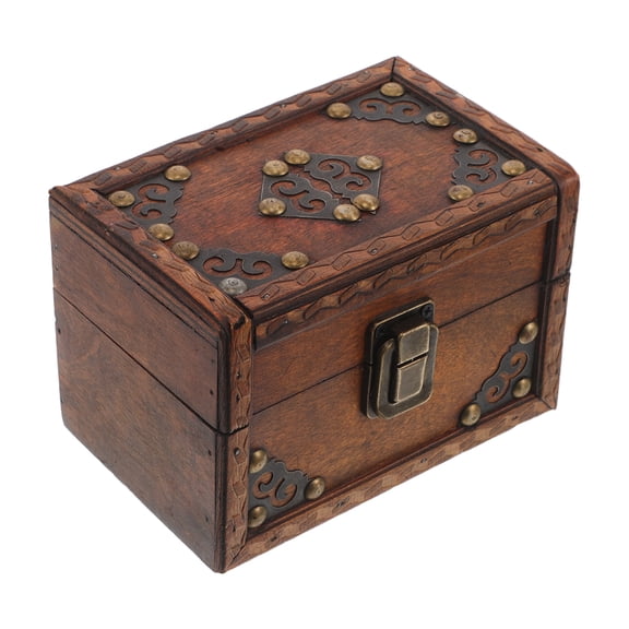 ETHZZLE Vintage Wooden Jewelry Box for Men and Women - Elegant Keepsake Storage Organizer and Decorative Memory Case