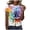 Blue, variant on Zemara Womens T Shirts, Women's T-Shirt for Women AB Print Round Neck Short Sleeve Top Comfortable Everyday Wear Purple S