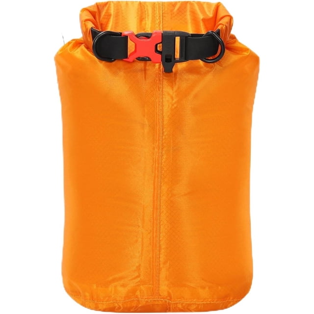 PinesC Sac Étanche à Sec, Sac de Rangement Léger avec Sifflet d'Urgence pour Voyage orange (3L) 3L