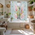 thumbnail image 4 of Easter Kitchen Curtains 63 Inch Length, Spring Rabbits Ears Feet Flowers Wooden Grain Tiers Curtains for Living Room Berdoom Bathroom, Light Filtering Drapes Window Treatment 2 Panels 42"Wx63"L, 4 of 8