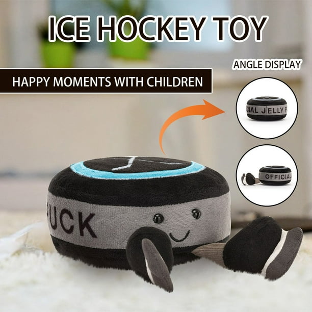 Jellycat Offical Amuseables Sports Ice Hockey Puck Soft Stuffed Cuddly Plush|6.6" |Lovely Gift Idea Plushies Toy for Gifts for Kids Birthday,Wedding,Dating and Valentine's Day Home Decor