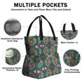 thumbnail image 3 of Pioneer Flower Floral Print Pattern Drawstring Lunch Bag Women - Drawstring Lunch Bag Insulated for Work Office - Stain-Resistant Large Lunchbags for Women with Multi-Pockets, 3 of 6