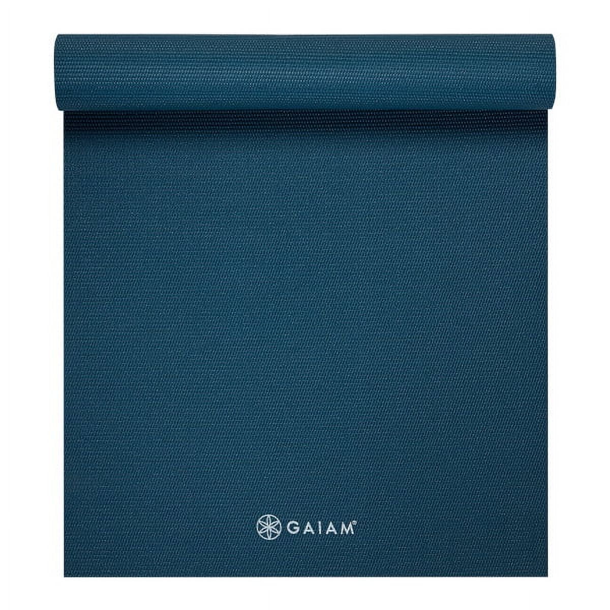 Gaiam Solid Color Yoga Mat, Marine, 5mm
