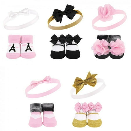 UPC: 0660168183979 | Hudson Baby Girl Headband and Socks Giftset Paris One Size
