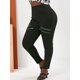 thumbnail image 1 of Leggings Talla Extra Delgados Cremallera Rosegal Leggings de talla grande, 1 of 5