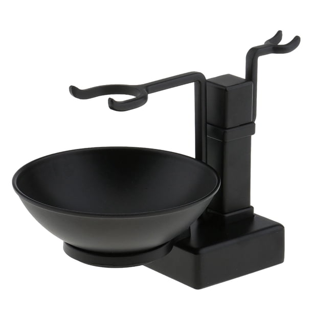Soporte para Tazón de Brocha de Afeitar jinwen Soporte para afeitar Negro