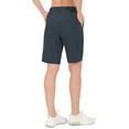 thumbnail image 6 of Little Donkey Andy Women's 10 Inch Bermuda Lightweight Quick Dry Shorts Stretch Golf Hiking Travel Black Heather 2XL, 6 of 6