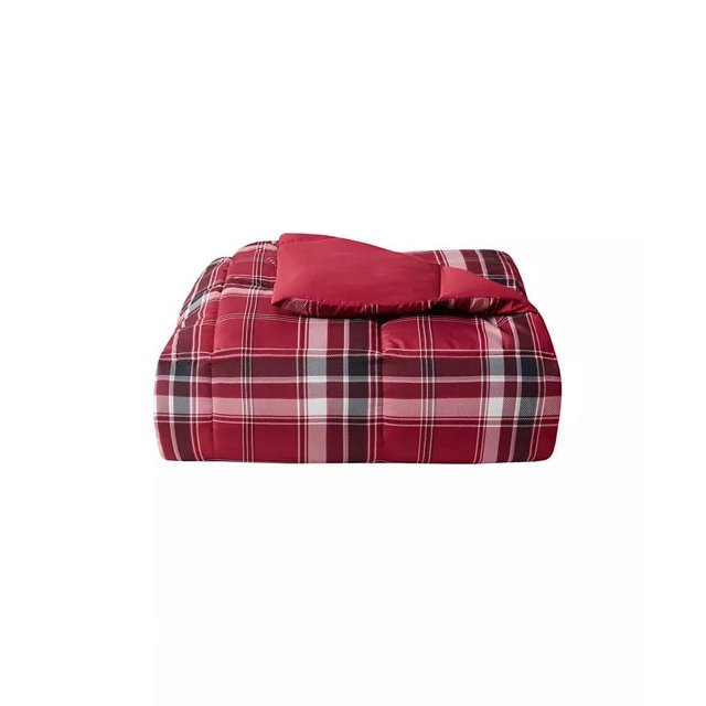 Essentials by Martha Stewart Collection Reversible Plaid, King, Red
