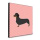 thumbnail image 1 of Panel de decoración de Pared multicolor Caroline's Treasures Dachshund Checkerboard Pink, 1 of 1