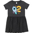 thumbnail image 3 of Inktastic Rocket Space Ship Happy Second Birthday Girls Toddler Dress, 3 of 5