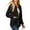 Black, variant on Women'S Casual Quilted Jacket, Button-Down Collar Long-Sleeved Shirt, Autumn Jacket with Pockets Dark Green XXL