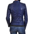 thumbnail image 2 of Celebrity Women's Lambskin Leather Jacket Motorcycle Slim Fit Biker W053, 2 of 3