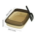 thumbnail image 3 of Open Small Cat Litter Box with High Side,Anti-Splashing Kitten Litter Pan,Semi-Enclosed Removable Kitty Cat Toilet with Litter Sifting Scoop for Boxes Easy to Clean No Odor, 3 of 6