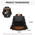 thumbnail image 3 of Sunyuer Women Anti Theft Backpack Purse, Color Block Fashion Ladies Backpack, Lightweight Casual Travel Daypack, Convertible Crossbody Shoulder Handbag with Bow Decor for Shopping Work Trip, 3 of 8