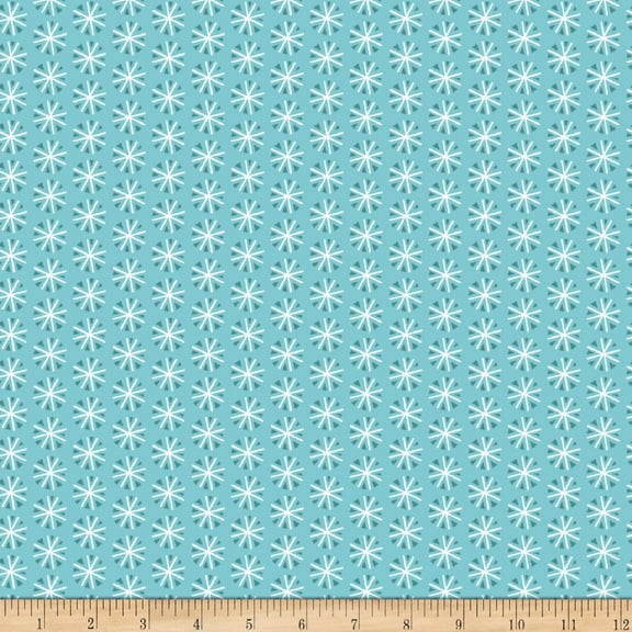 Camelot Fabrics Snowfall Snowflakes Tide Blue 100% Cotton Fabric sold by the yard