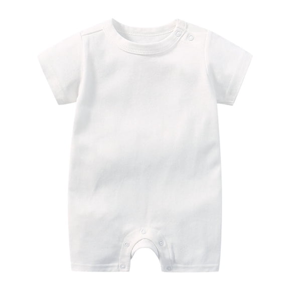 Zanarzt Baby Girl Clothes Infant Girl Rompers Infant Girl Romper Baby Girls Solid Color Bodysuit Toddler Ruffle Jumpsuit Shirts Casual Tops Shirt White,12-18 Months