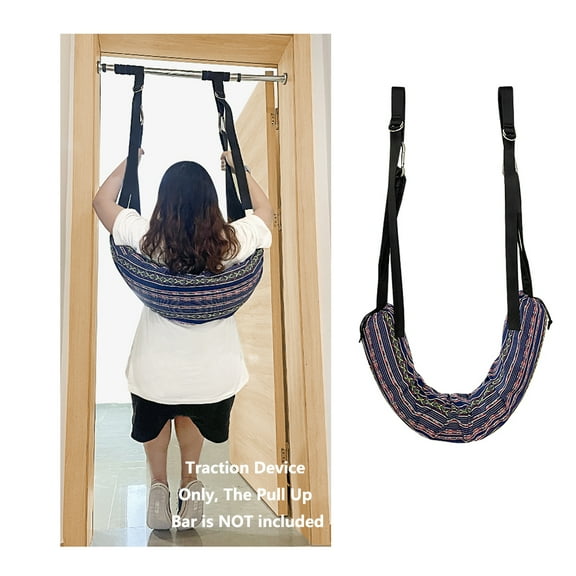 Spinal Decompression Devices Back Traction Stretcher Spine Decompression Machine Lumbar Traction Device for Lower Back Pain Relief Back Stretching Device Door Traction Pillow