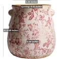 thumbnail image 6 of 6.68in. Tuscan Planter & Room and Home Decor, Decorative Vase, Indoor/Outdoor Ceramic Plant Pot, Drainage Hole, Red, 6 of 14