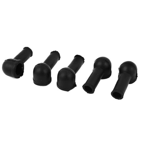 Unique Bargains 5Pcs Angled Terminal Insulating Protector Covers Boot Sleeve Black 12mmx8mm price history on PriceWatchPro