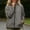 Gray, variant on Women's Solid Color Zip Up Hooded Windbreaker Waterproof Packable Outdoor Shell Adjustable Hood Multi Bright Hues for Mountain Hiking Rainy Camping Trips Pink L