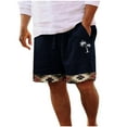 thumbnail image 2 of Danhjin Men's Linen Shorts Casual Lightweight Casual Elastic Waist Drawstring Summer Beach Workout Gym Yoga Shorts for Men, 2 of 6