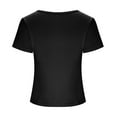 thumbnail image 4 of GUACER Crop T Shirts for Women Soft Stretchy Fabric Slim Fit Short Cap Sleeves U Neck Cropped Length Casual Tops, 4 of 5