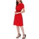 thumbnail image 4 of Vestido Vintage Floral con Cuello Peter Pan para Mujer Inspire Chic, Largo a la Rodilla, Casual, Talla XL, Rojo, 4 of 7