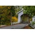 thumbnail image 2 of Haney, Chuck 18x13 Black Ornate Wood Framed with Double Matting Museum Art Print Titled - Hannah Covered Bridge spans Thomas Creek in Linn County-Oregon-USA, 2 of 4