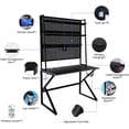 thumbnail image 3 of ELECWISH Multi-Functional Gaming Desk with Built-in Monitor Stand, Pegboard Hutch, RGB Lighting, Cable Management, Wireless Charger & Power Outlet, 43 inch Desktop Designed for Gaming Setup, 3 of 5