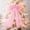 Pink, variant on Christmas Snow Lace Bow Tree Topper Decoration Long Flowing Ribbon Bow Christmas Tree Ornament Holiday Decor Wall Fireplace Door Hanging Display Home Party Winter Decoration
