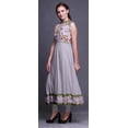 thumbnail image 3 of Bimba Light Purple Floral Indian Kurtis For Women Solid Readymade Anarkali Dress Printed Indian Kurti Small, 3 of 6