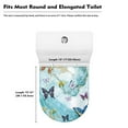 thumbnail image 5 of KUIFORTI Butterfly Marble Toilet Lid Cover Machine Wash Super Soft Bathroom Toilet Lid Cover Seat Covers Fits Most Lids for Accessories Decor, 5 of 6