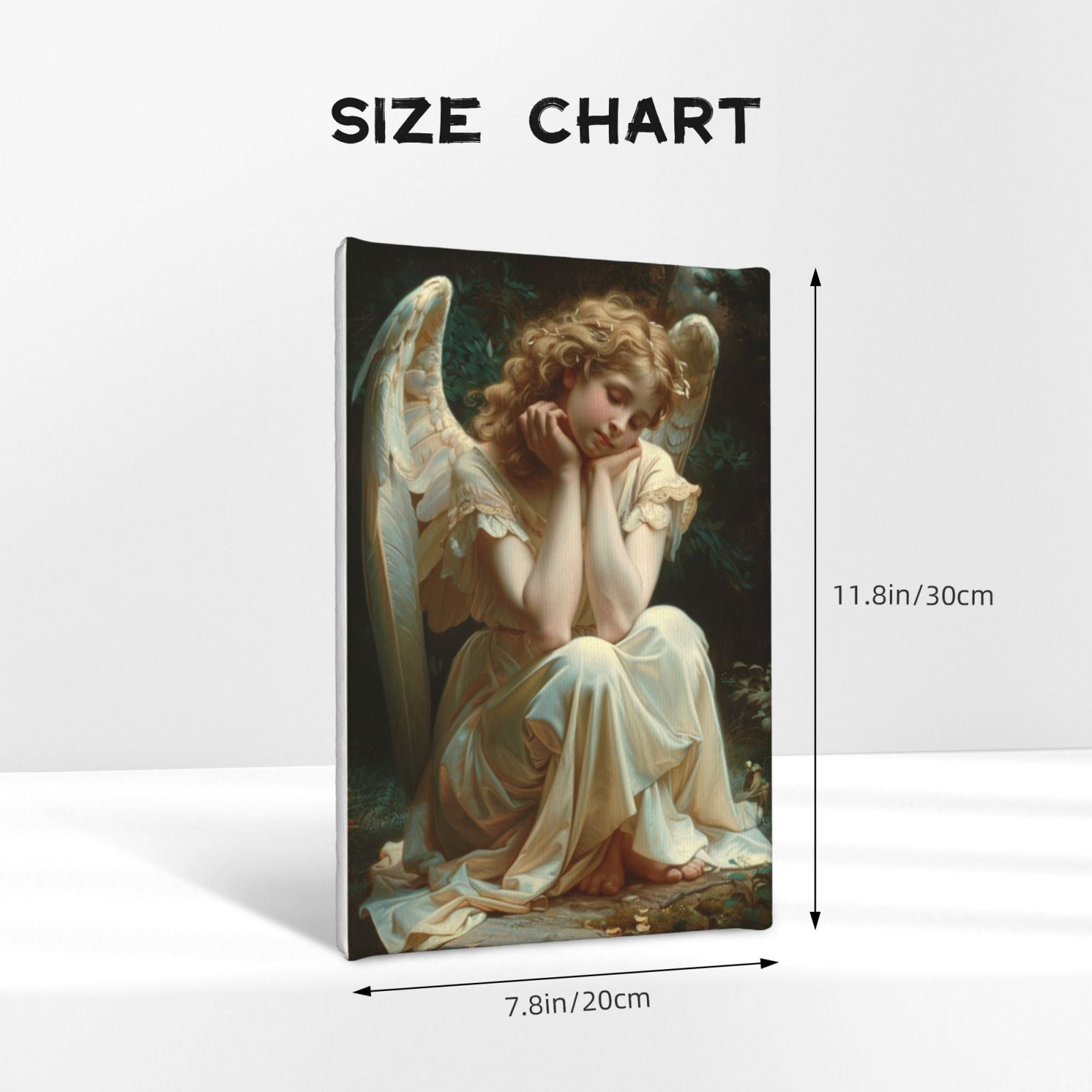 8x12 inch Lovely Angel Canvas Pictures,Indoor Prayer Room,Bar,Cafes,Man Cave Wall Decor Poster & Prints,Enchanting Angel Decorative Painting,For Art Enthusiast Gifts,Woman Cave,Tavern,Cafes